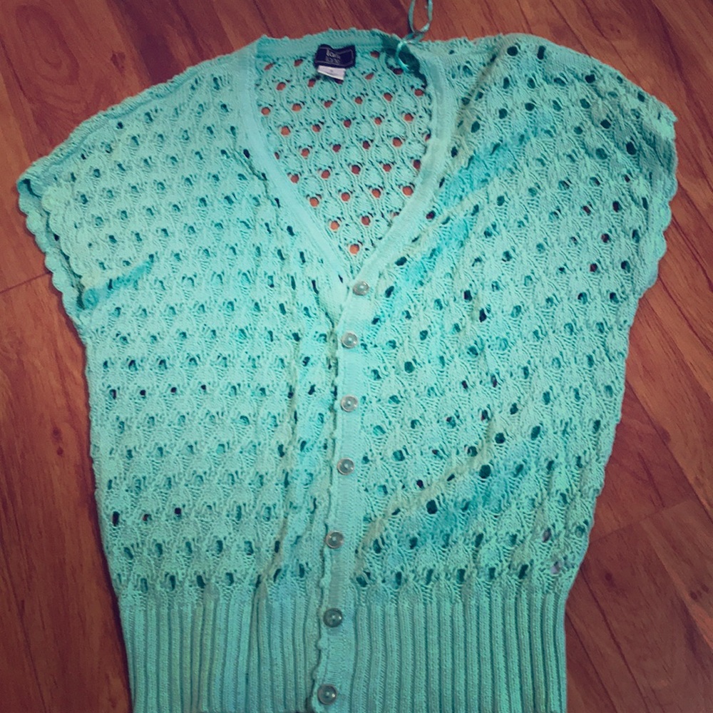 Turquoise green cardigan size S